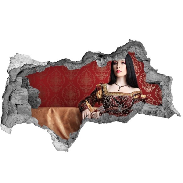 Mauerdurchbruch Aufkleber Prinzessin in den Ruinen