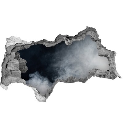 3D Wandtattoos Mauerdurchbruch Eine zerbrochene Mauer mit Blick auf die Wolken