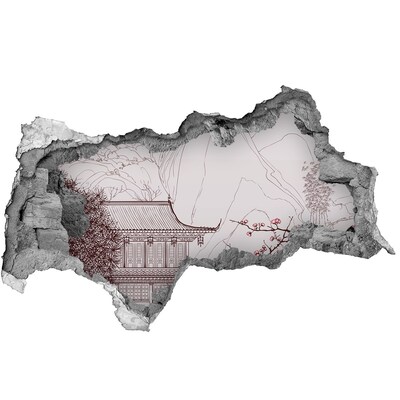Wandtattoos Mauerdurchbruch Eintauchen in die asiatische Architektur