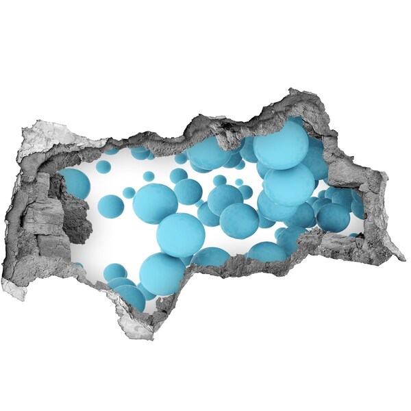 Wandtattoos Mauerdurchbruch Blasen im blauen Raum