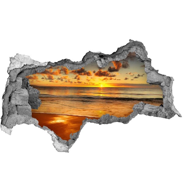 Wandtattoos Mauerdurchbruch Sonnenuntergang über dem Meer