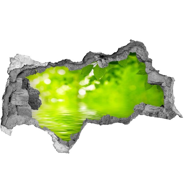 Wandtattoos Mauerdurchbruch Grüne Oase mit Wasser