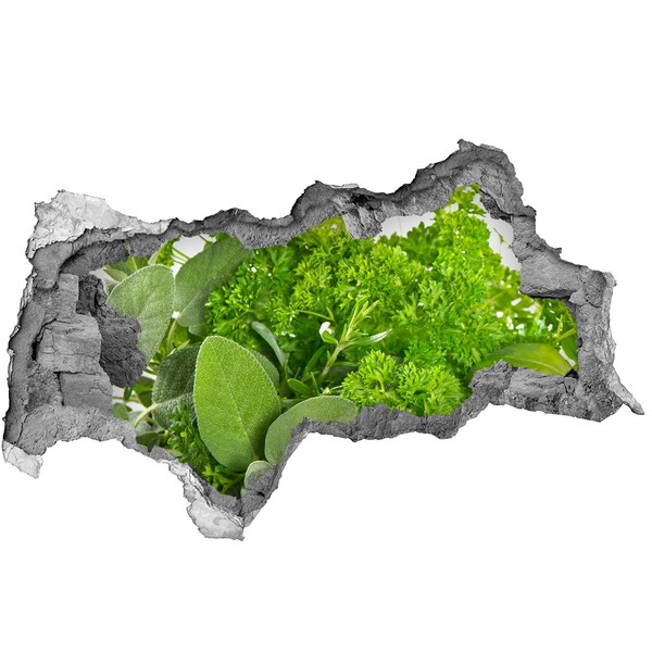 Mauerdurchbruch Aufkleber Eine grüne Oase aus Beton