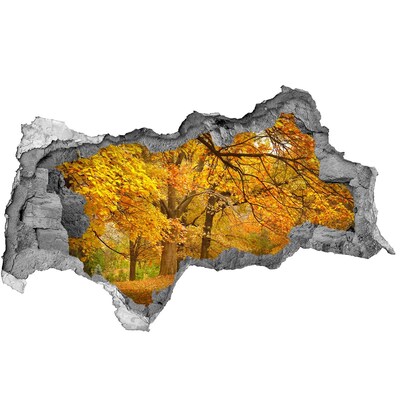 3D Wandtattoos Mauerdurchbruch Goldener Herbst im Wald
