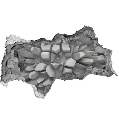 Mauerdurchbruch Aufkleber Zerbrochene Kristallwand