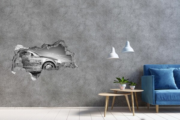Wandtattoos Mauerdurchbruch Ein Auto durchbricht eine Wand