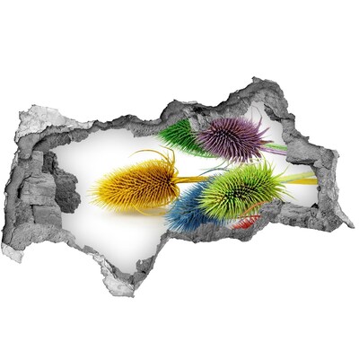 Mauerdurchbruch Aufkleber Blumenexplosion im Beton