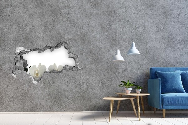 Wandtattoos Mauerdurchbruch Blumen aus Beton