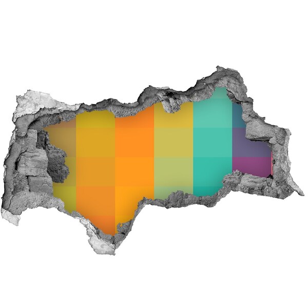 3D Wandtattoos Mauerdurchbruch Buntes Loch in der Wand