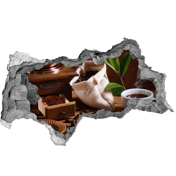 Wandtattoos Mauerdurchbruch Kaffeegenuss ganz bequem von zu Hause aus