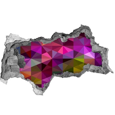 3D Wandtattoos Mauerdurchbruch Buntes Buntglas im Loch in der Wand