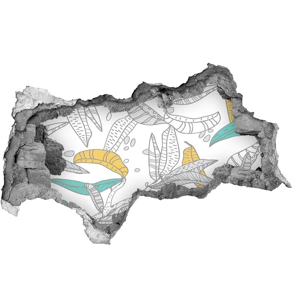 Wandbilder 3D Mauerdurchbruch Eine tropische Oase inmitten von Beton