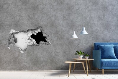 Mauerdurchbruch Aufkleber Eine zerbrochene Mauer mit Blick in die Leere