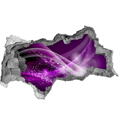 Wandbilder 3D Mauerdurchbruch Lila Fläche in der Wand