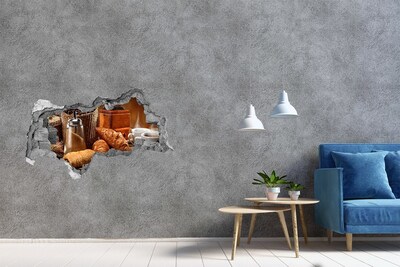 3D Wandtattoos Mauerdurchbruch Café-Festmahl