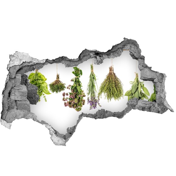 Mauerdurchbruch Aufkleber Kräuterecke in der Küche