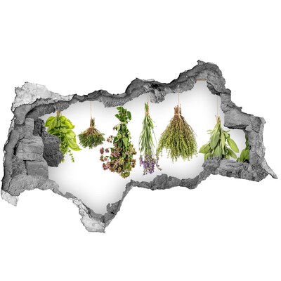 Mauerdurchbruch Aufkleber Kräuterecke in der Küche