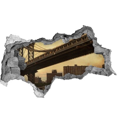 Mauerdurchbruch Aufkleber New Yorker Brücke