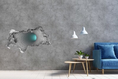 Mauerdurchbruch Aufkleber Geheimnisvoller Tunnel in der Wand