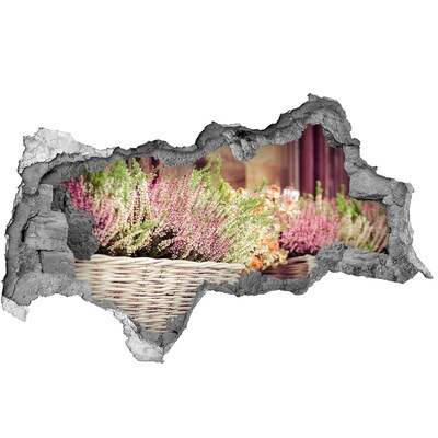 Mauerdurchbruch Aufkleber Eine Blumenecke im Garten