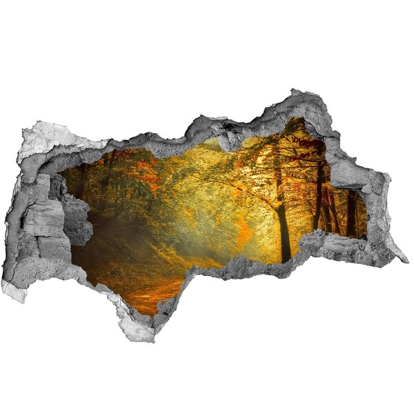 Wandtattoos Mauerdurchbruch Goldener Herbst im Wald