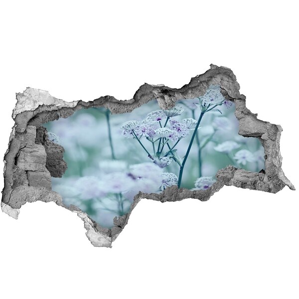 Wandtattoos Mauerdurchbruch Blumen zwischen der zerstörten Mauer