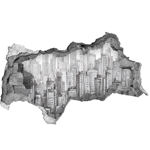 Wandtattoos Mauerdurchbruch Die Stadt hinter der Mauer