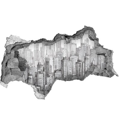 Wandtattoos Mauerdurchbruch Die Stadt hinter der Mauer