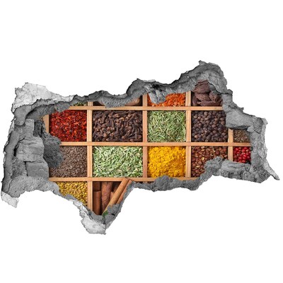 Wandbilder 3D Mauerdurchbruch Eine Küche voller Gewürze