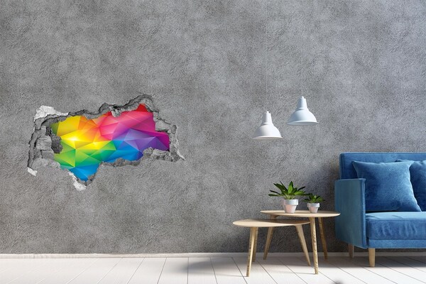 Wandtattoos Mauerdurchbruch Ein bunter Regenbogen an der Wand