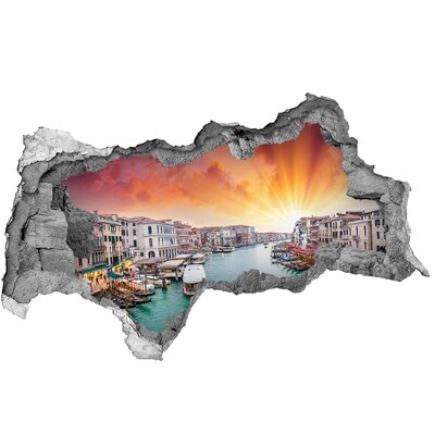 Wandbilder 3D Mauerdurchbruch Venedig bei Sonnenaufgang