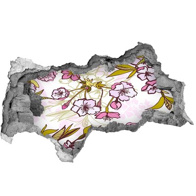 Mauerdurchbruch Aufkleber Ein Blumenparadies hinter der Mauer