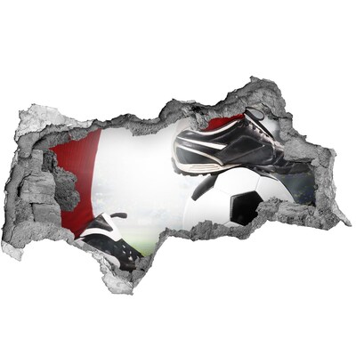 Wandbilder 3D Mauerdurchbruch Fußballleidenschaft jenseits der Mauern