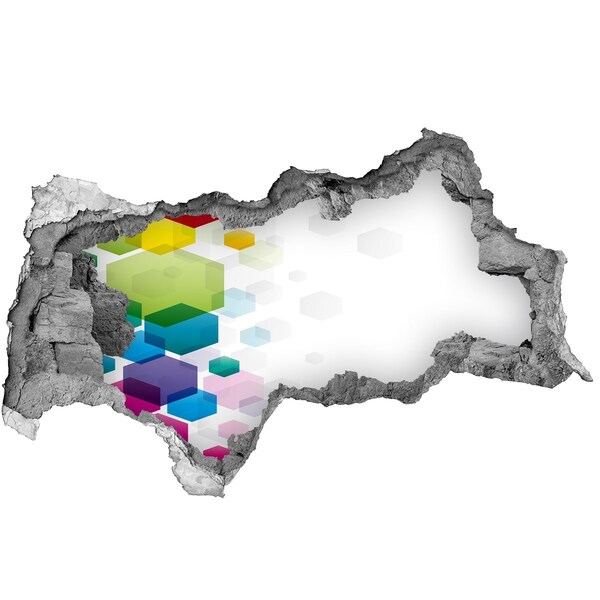 Wandbilder 3D Mauerdurchbruch Moderne Abstraktion in Beton