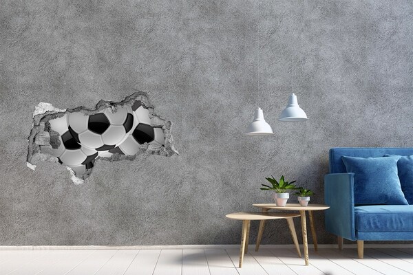 Mauerdurchbruch Aufkleber Fußballillusion an der Wand