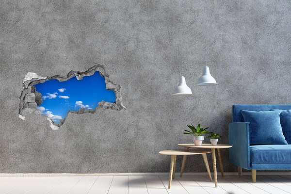 Wandtattoos Mauerdurchbruch Blauer Himmel mit Wolken