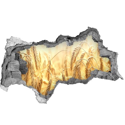 3D Wandtattoos Mauerdurchbruch Goldene Weizenfelder