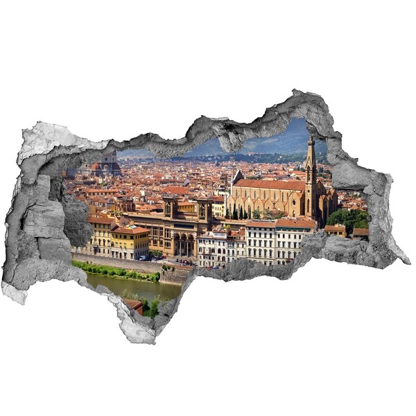 3D Wandtattoos Mauerdurchbruch Blick auf Florenz