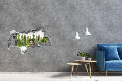Wandtattoos Mauerdurchbruch Kräutergarten in der Mauer