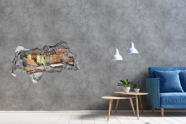 3D Wandtattoos Mauerdurchbruch Warschauer Altstadtplatz