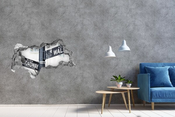 Wandbilder 3D Mauerdurchbruch Eine Straße in der Stadt