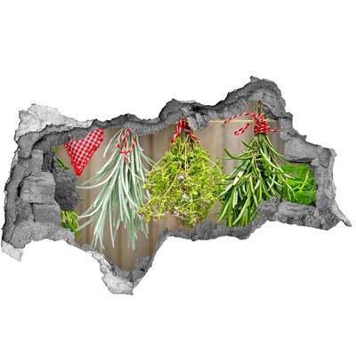 3D Wandtattoos Mauerdurchbruch Kräutergarten in Trümmern