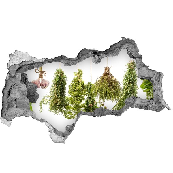 Wandtattoos Mauerdurchbruch Kräutergarten in Trümmern