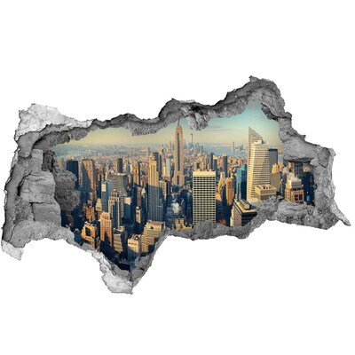Mauerdurchbruch Aufkleber Blick auf New York