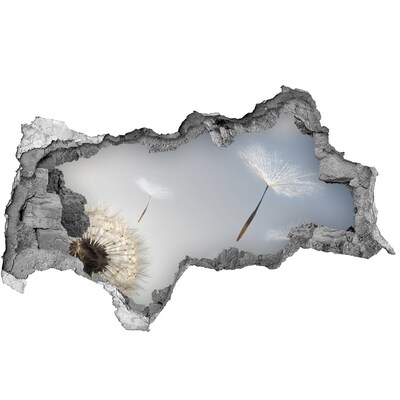 Wandbilder 3D Mauerdurchbruch Löwenzahn in den Wolken