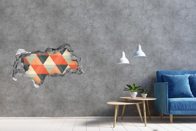 Mauerdurchbruch Aufkleber Geometrische Muster im Loch