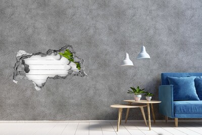 Wandbilder 3D Mauerdurchbruch Eine grüne Oase aus Beton