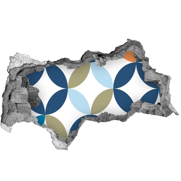 Mauerdurchbruch Aufkleber Ein modernes Muster an der Wand im Hintergrund