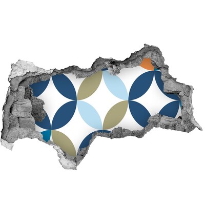 Mauerdurchbruch Aufkleber Ein modernes Muster an der Wand im Hintergrund