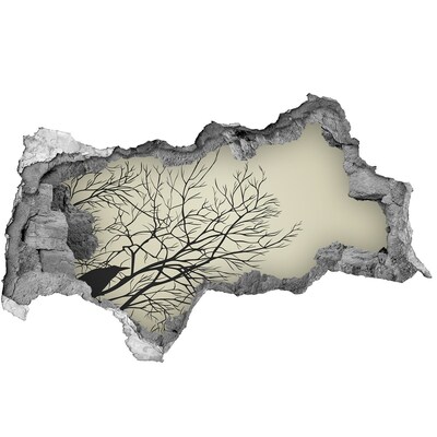 Mauerdurchbruch Aufkleber Toter Wald hinter der zerstörten Mauer